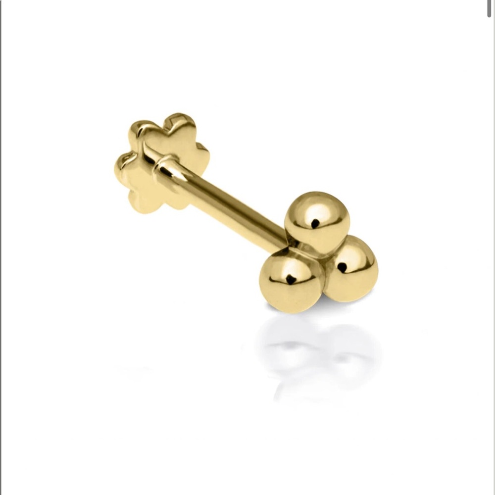 Maria Tash 14k Yellow-Gold trinity earring